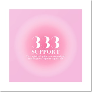 333 support angel number Posters and Art